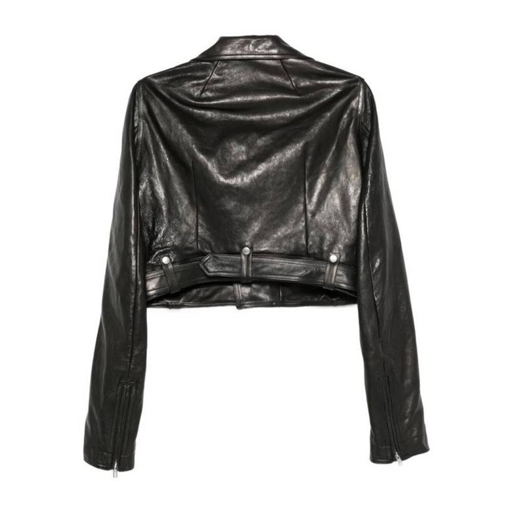 RIck Owens Giacca In Pelle Cropped Luke Stooges Jacket in Black IT 44 US 8 - Picture 7 of 7